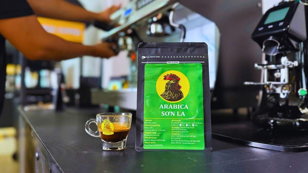 Arabica Sơn La với nốt vị mơ khô, nho khô, đào, cam thảo.