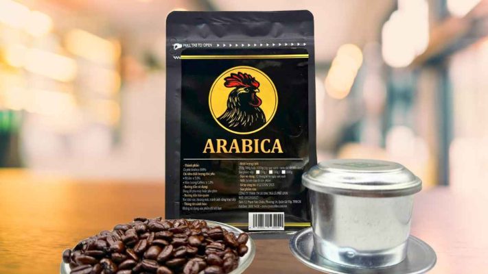 Hạt Arabica rang bơ bóng nhẹ, hương béo ngậy đặc trưng gu Việt.