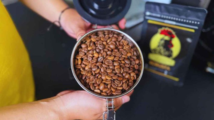 Cà phê hạt Robusta rang mộc pha phin truyền thống gu đậm nguyên chất