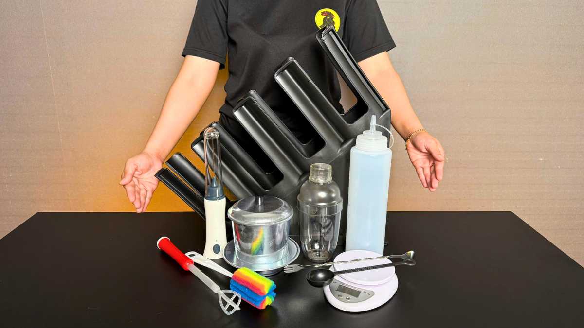 Combo 20 món dụng cụ pha chế cao cấp đầy đủ cho barista và quán cà phê