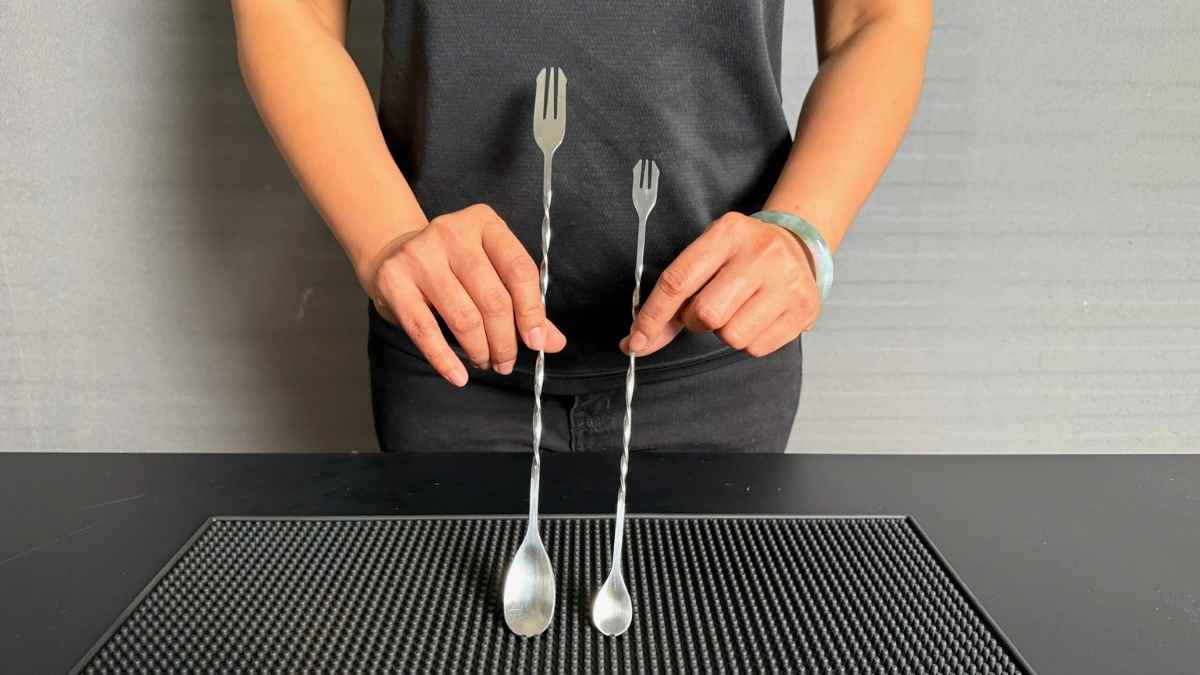 Muỗng khuấy inox cán xoắn 26cm và 32cm cho barista, quán cà phê và quầy bar