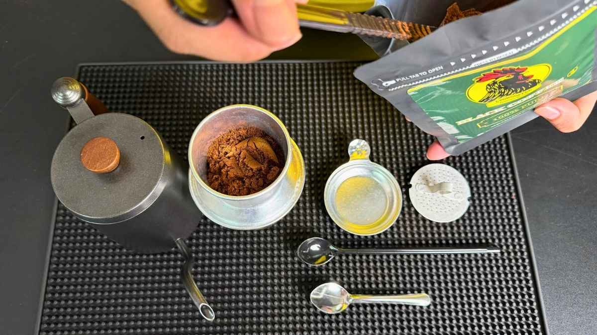 Phin nhôm nhỏ 150ml chất liệu bền nhẹ phù hợp cho 1 ly cà phê