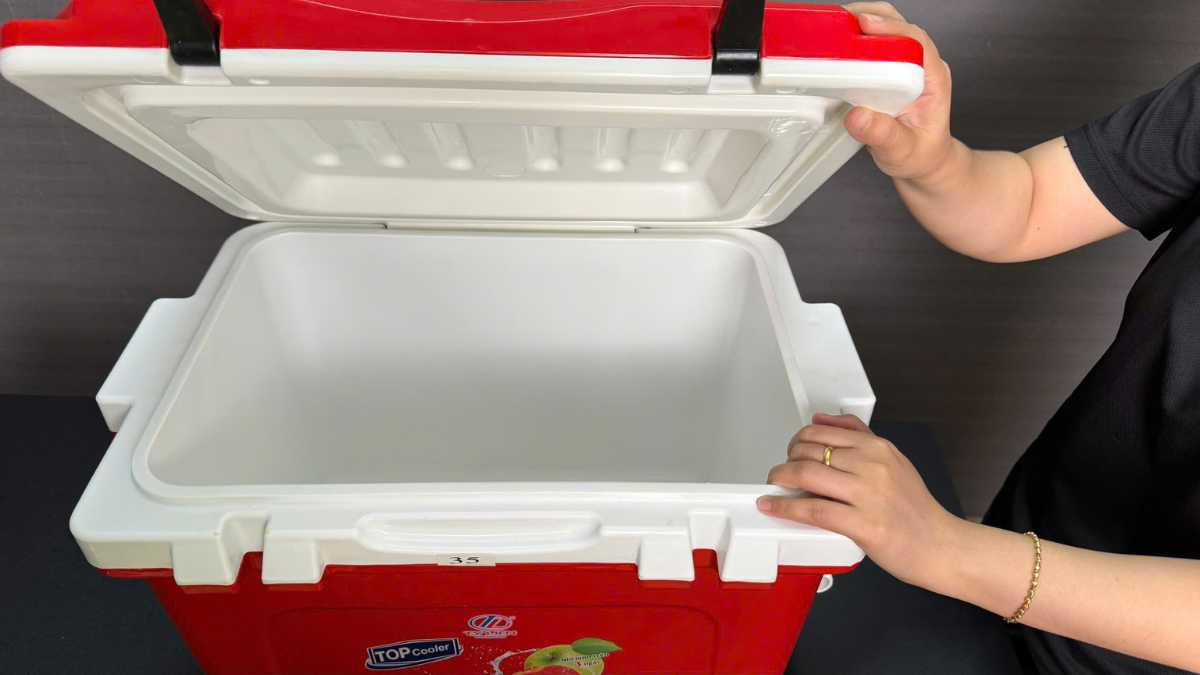 Thùng đá 35 lít nhựa cao cấp, dung tích lớn cho quán cà phê.