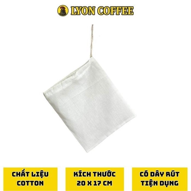 Thông tin túi lọc cotton đun nấu lọc ủ trà pha cafe