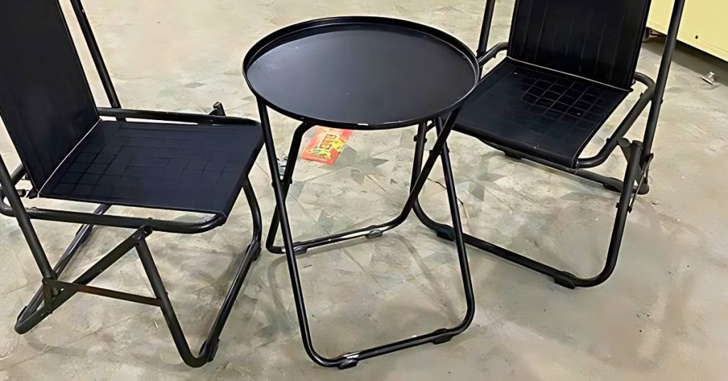 Bàn khung sắt gấp gọn cho quán cafe