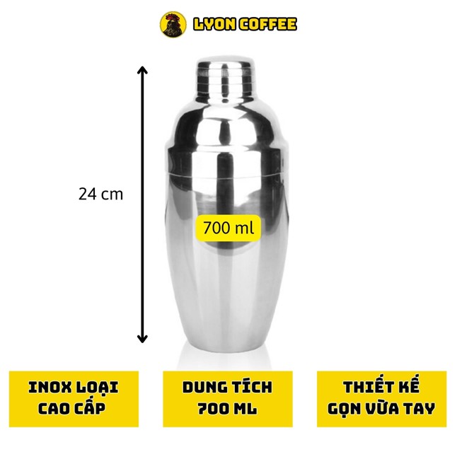 Bình lắc pha chế inox 700ml