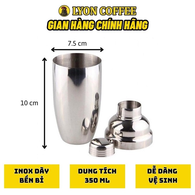 Bình lắc pha chế inox 350ml