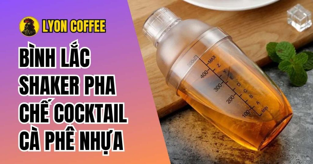 Bình lắc shaker nhựa pha chế 350 550 700ml