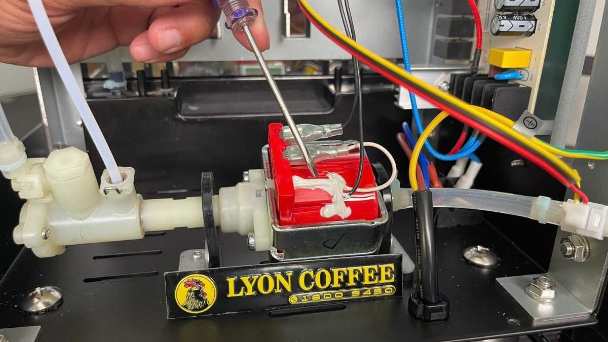 Kiểm tra bơm ULKA khi máy pha cà phê không ra nước hoặc rung mạnh