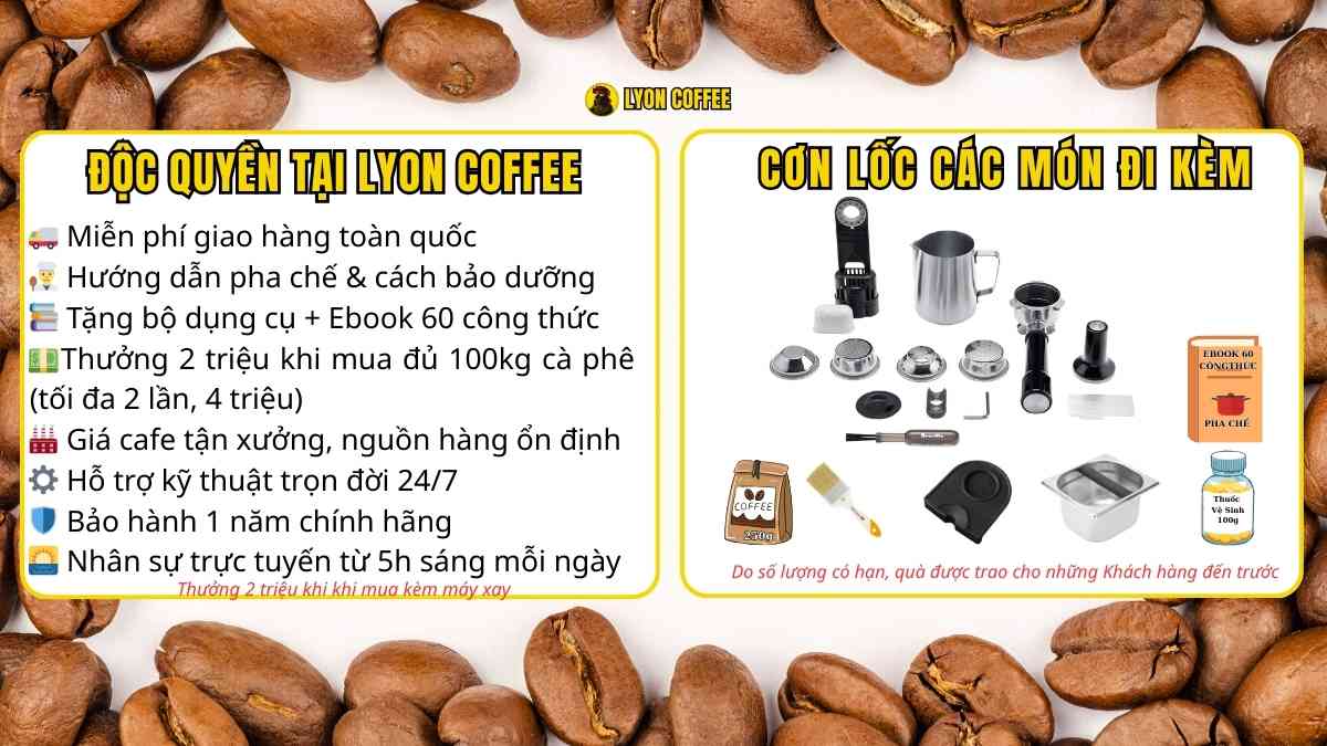 ưu đãi khi mua Breville 878 tại Lyon Coffee chính hãng