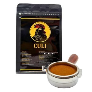Bột cà phê Culi trong portafilter chuẩn espresso