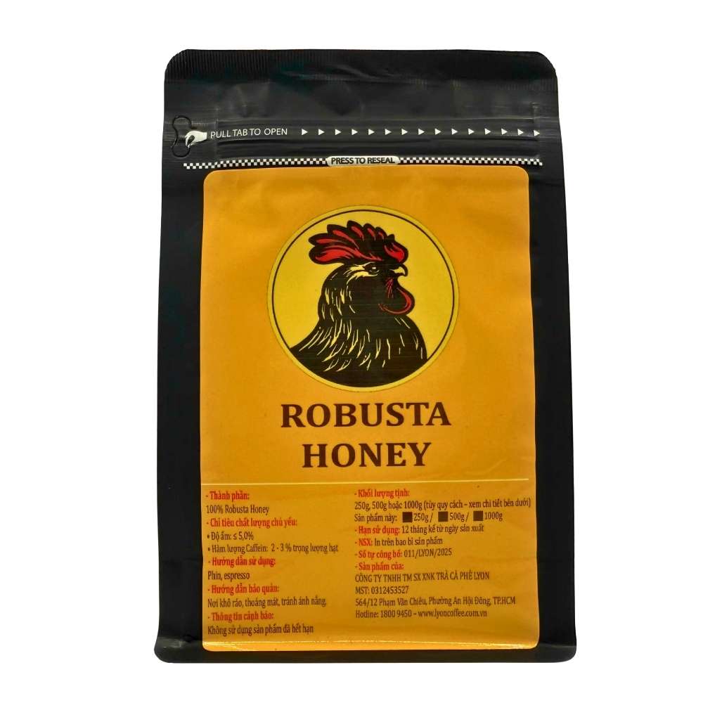 cà phê hạt Robusta Honey