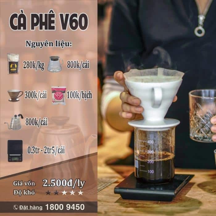 Cách pha cà phê bằng dụng cụ Pour Over V60