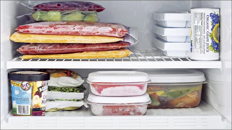 Cách sắp xếp thực phẩm ở ngăn đông đá trong tủ lạnh