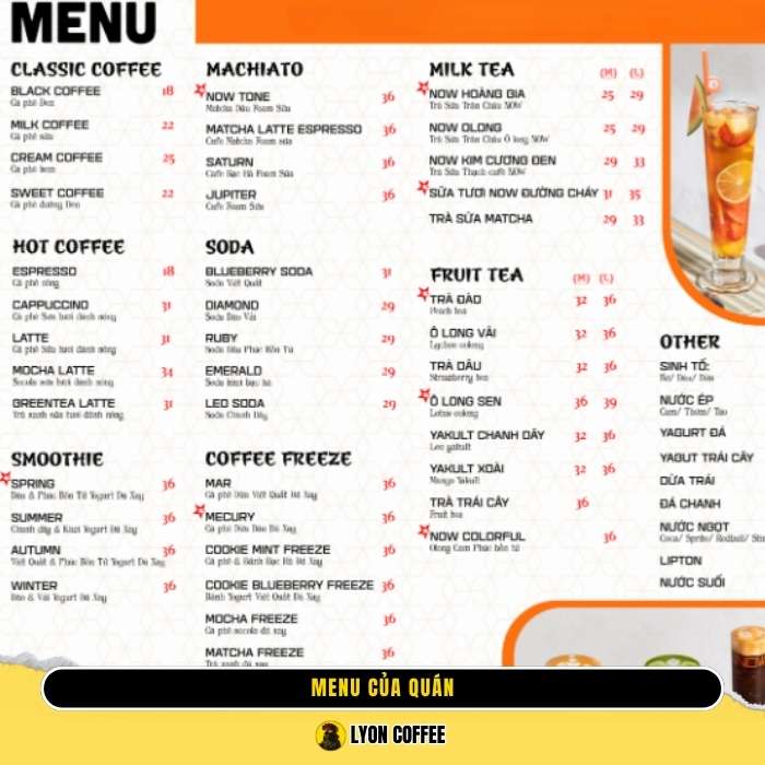 Review menu của quán cafe 6 Lu ở Đức Hoà Long An