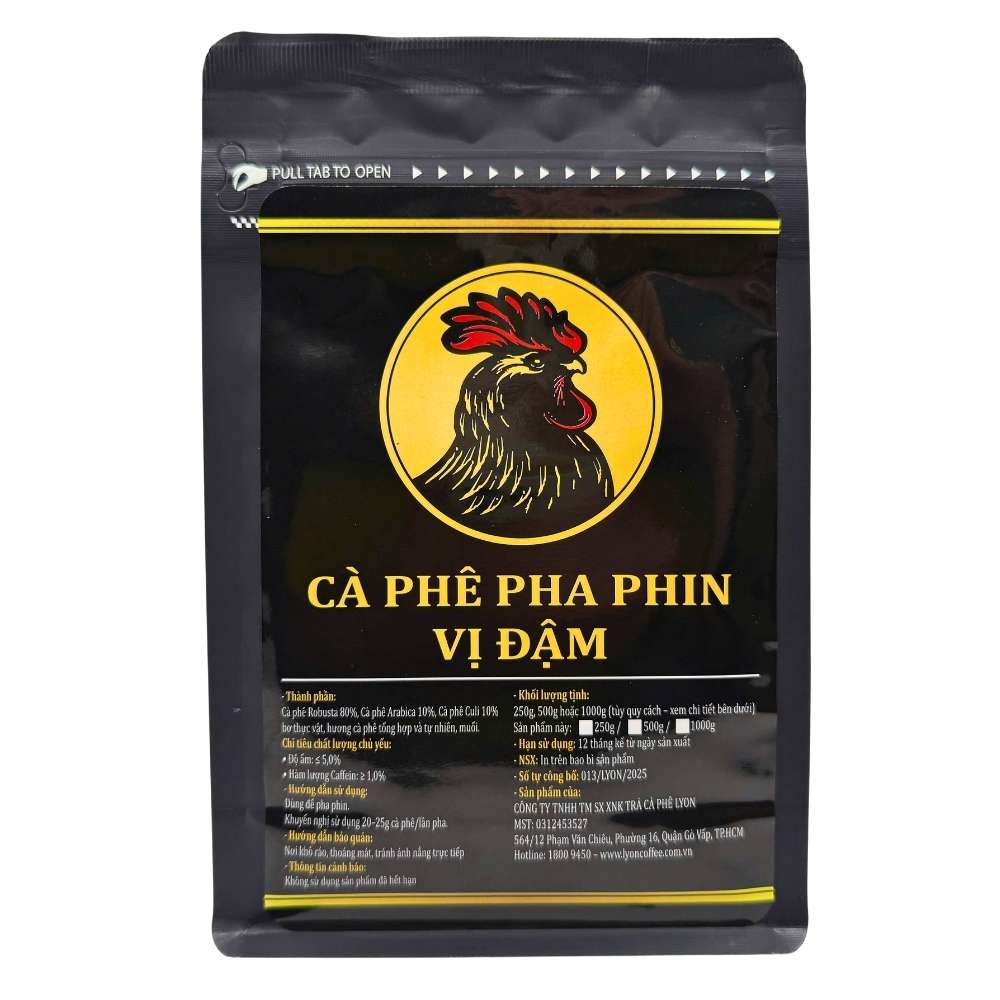 Cà phê pha phin vị đậm