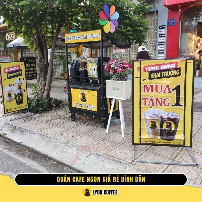 Cafe hạt pha máy espresso Dĩ An