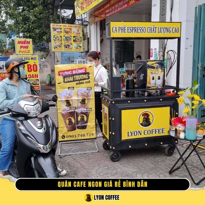 Cafe hạt pha máy espresso Man Thiện