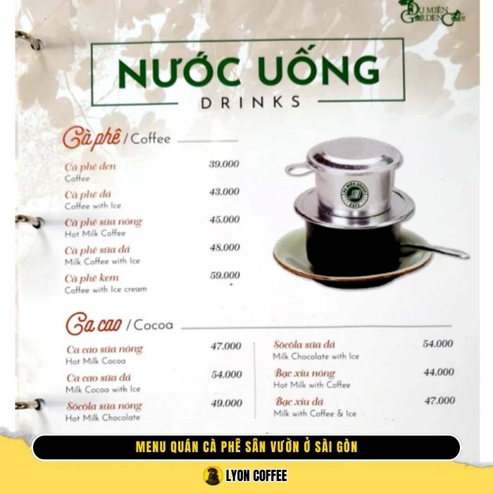 Các quán cà phê garden cafe có đồ ăn nhẹ tinh tế