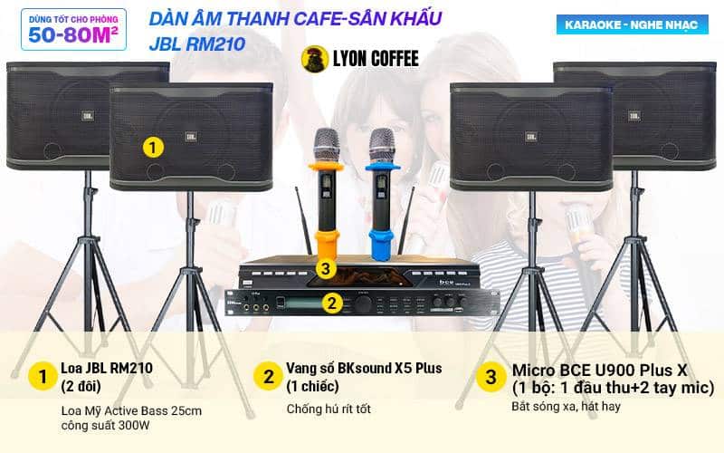 Dàn âm thanh Cafe sân khấu JBL RM210