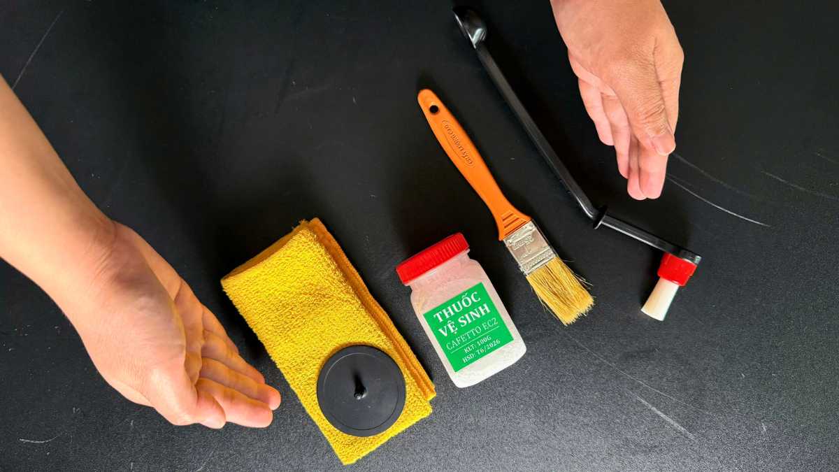 Combo vệ sinh máy pha giúp ổn định hương vị espresso, được barista tin dùng