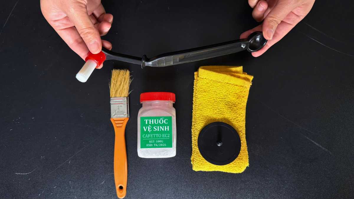 Combo vệ sinh máy pha espresso đầy đủ, an toàn, hỗ trợ làm sạch sâu