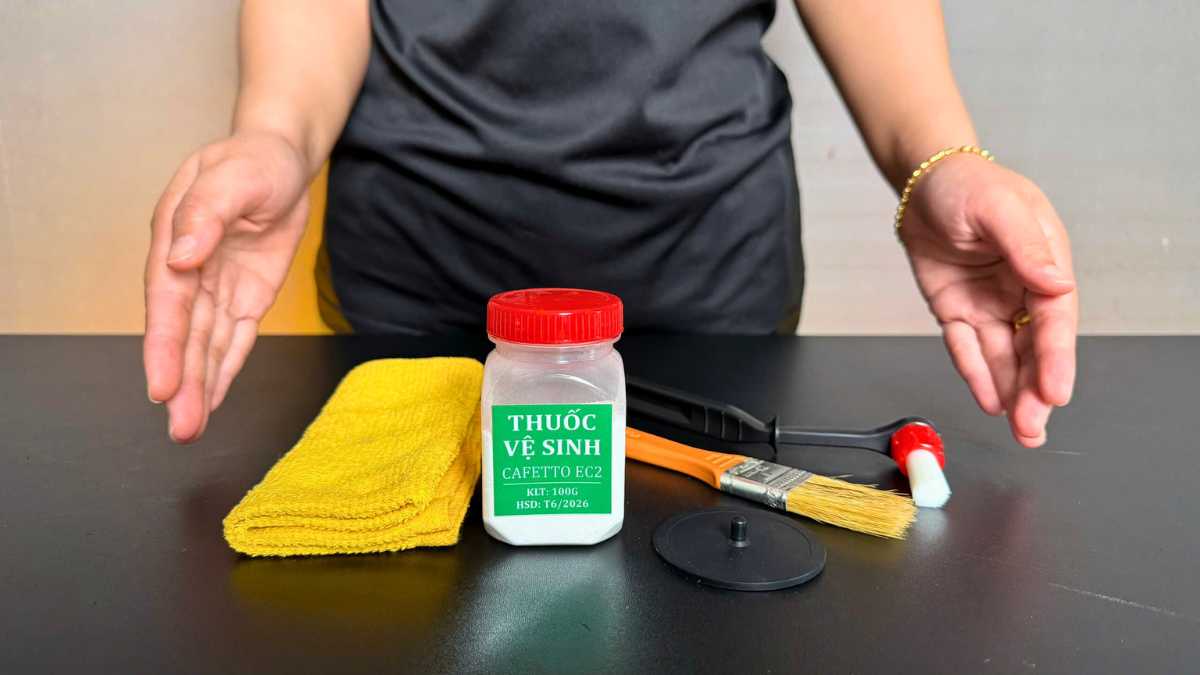 Combo dụng cụ vệ sinh máy pha cà phê chuyên nghiệp gồm 5 món