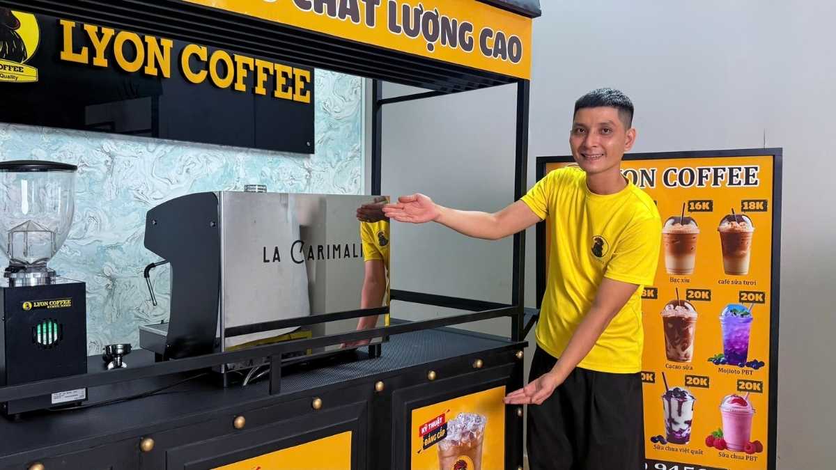 Combo xe cà phê 80 triệu Lyon Coffee – Carimali Pratica E2 2 group & Lamvita MX cho quán đông khách.
