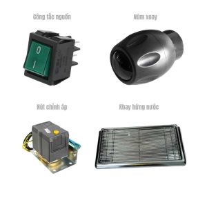 Công tắc, núm xoay, khay hứng nước máy pha cà phê Casadio