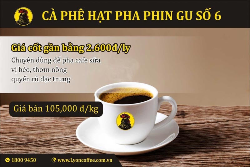 Cà phê bột pha phin gu số 6 - Cung cấp mua bán bỏ sỉ café bột hạt giá rẻ sỉ ở tại TPHCM Hà Nội Đà Nẵng