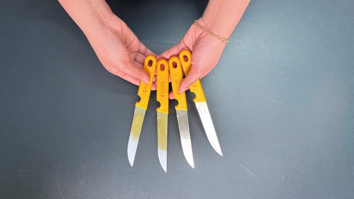 Dao gọt KIWI dễ vệ sinh, bảo quản khô ráo để giữ lưỡi sắc bén.