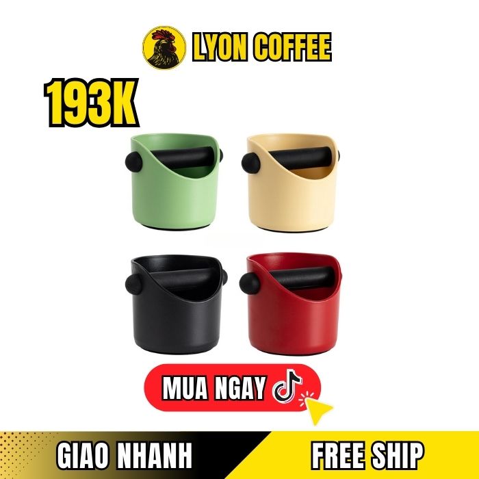 Hộp đập bã cà phê Espresso chống trượt