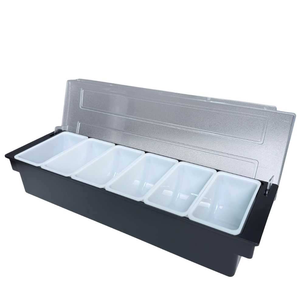 Khay topping nhựa 6 ngăn