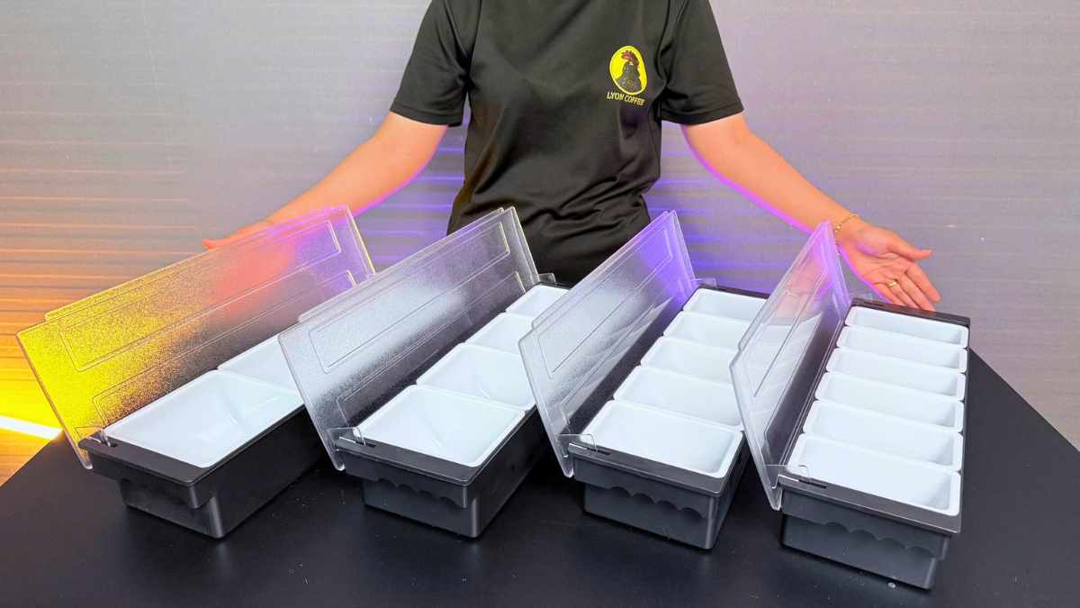 Khay nhựa đựng topping dùng cho trà sữa cà phê và bếp gia đình