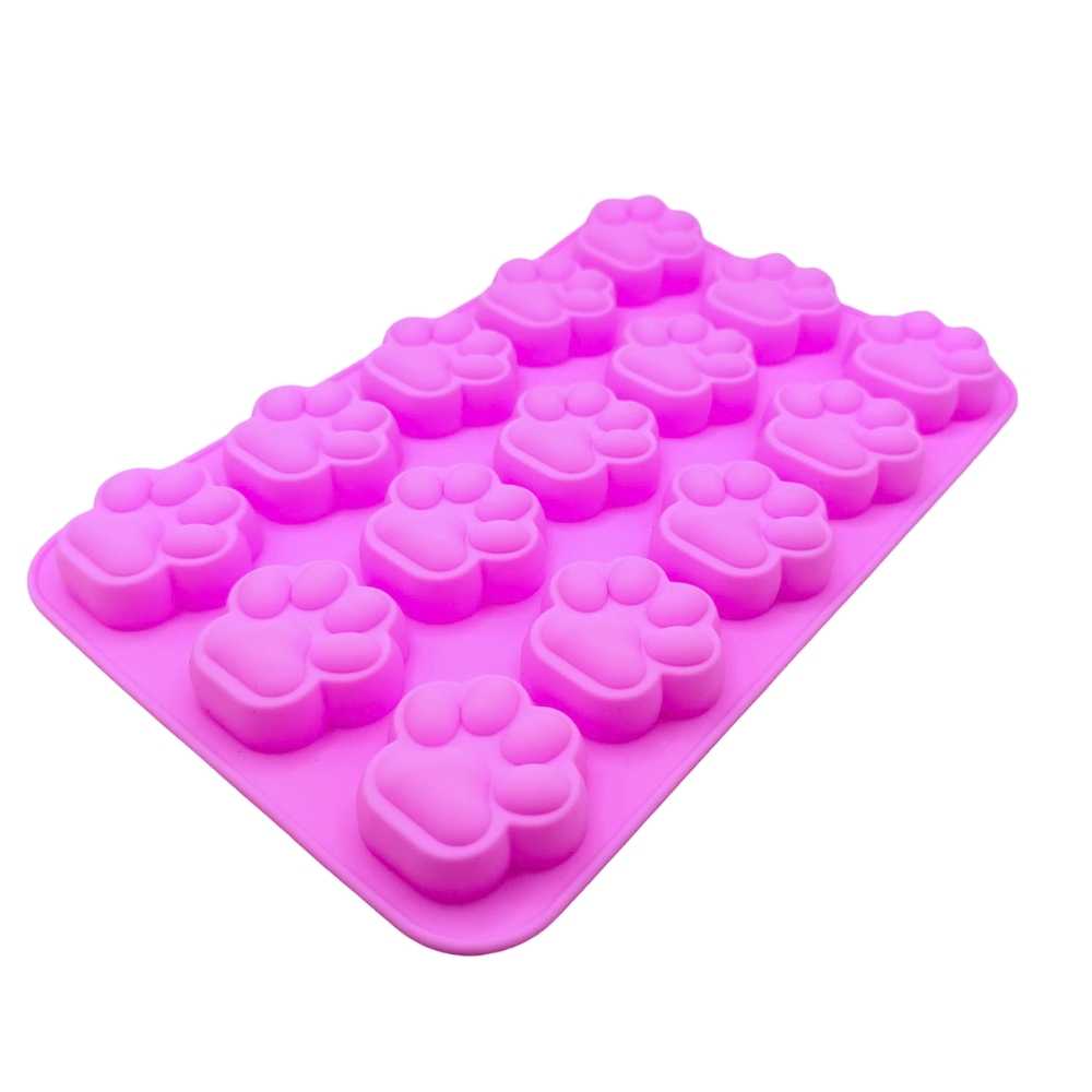 Khuôn silicon chân mèo 15 ô