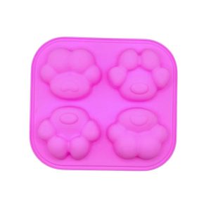 Khuôn silicon chân mèo 4 ô