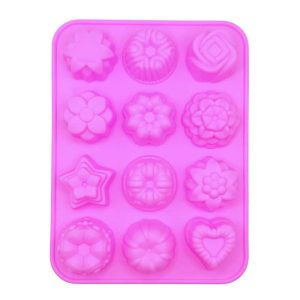 Khuôn silicon bông hoa 12 ô