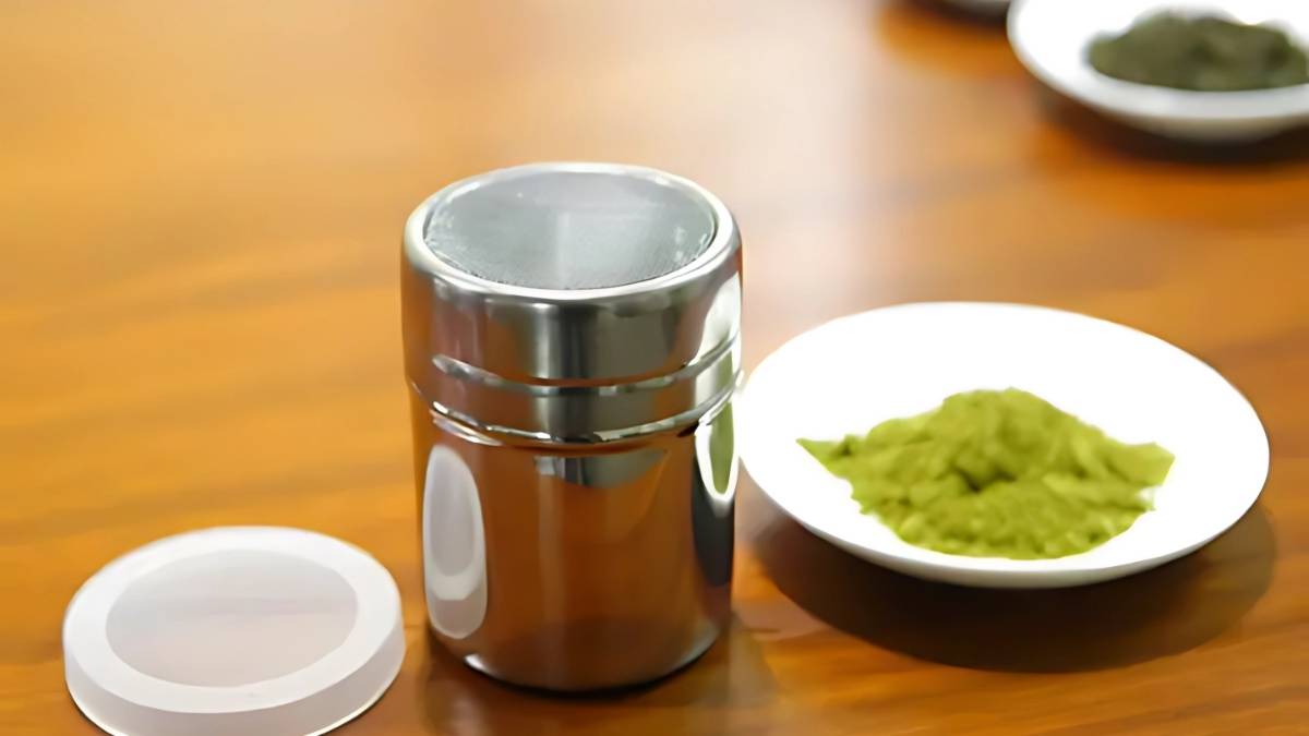 Lọ rắc bột cacao matcha socola inox Lyon Coffee