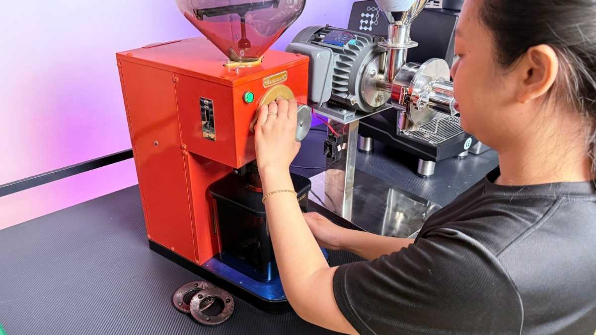 Dấu hiệu bột xay không đều khi lưỡi dao máy xay cà phê Robust bị mòn