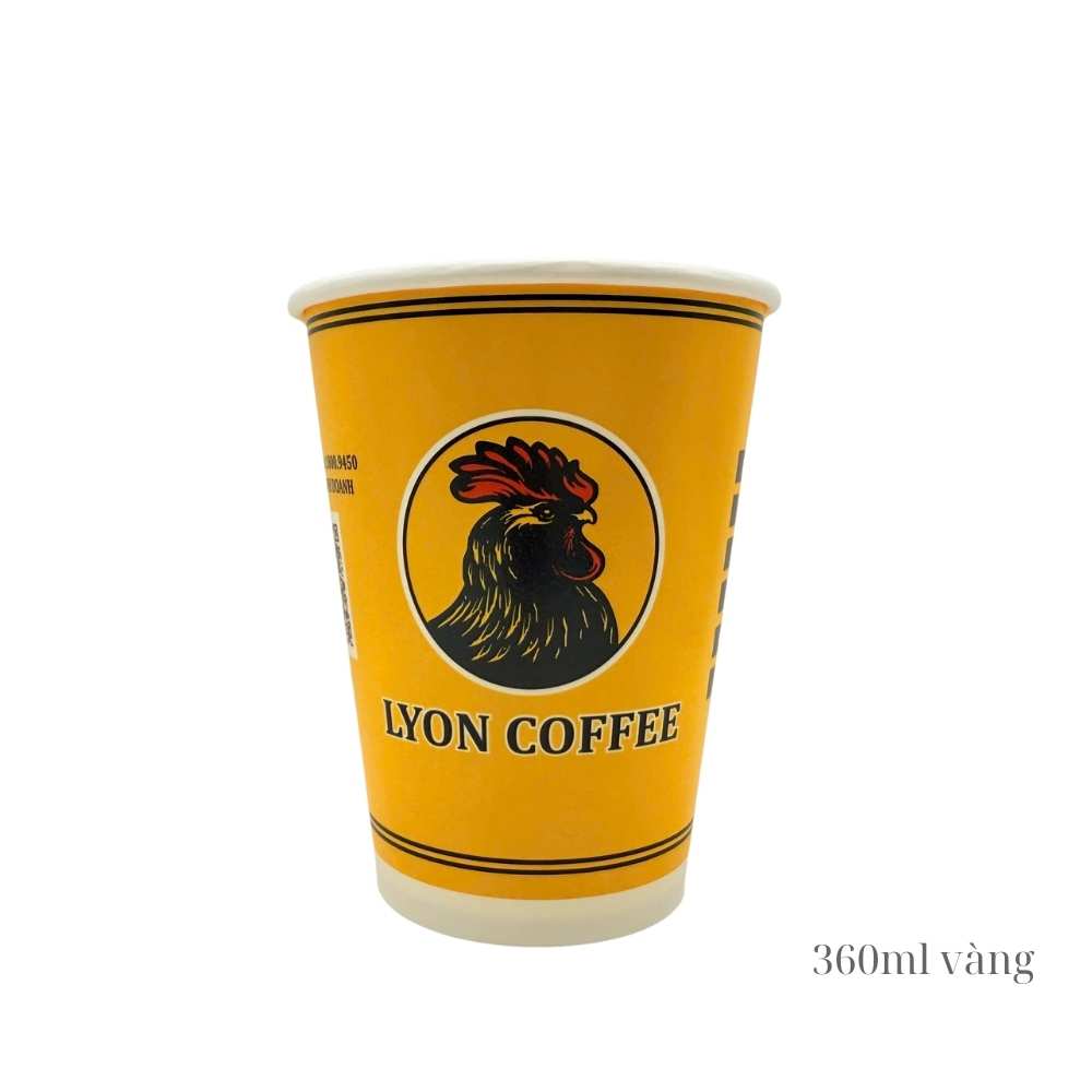 Ly giấy mang đi 250ml 360ml - Giấy tráng PE 2 lớp an toàn - Ảnh 5