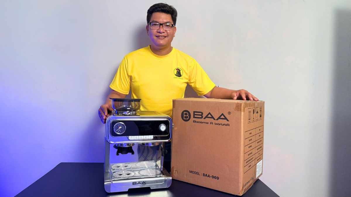 Máy pha cà phê BAA 969 nhỏ gọn cho quán và văn phòng