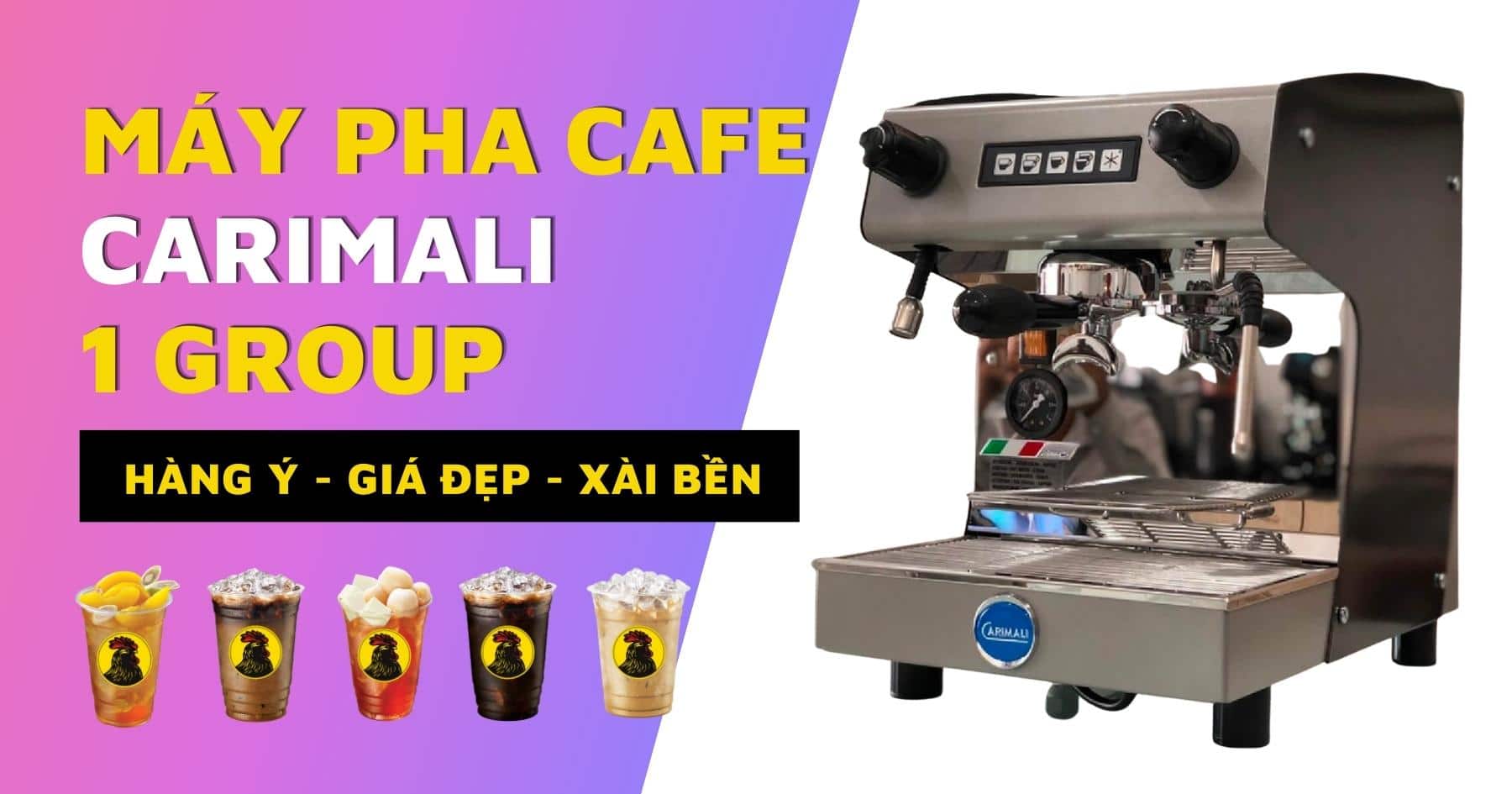 Máy pha cà phê Carimali Pratica E1 1 group - Review máy pha cafe của Ý