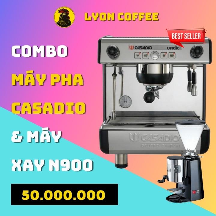 Giá mua trọn bộ combo máy pha cà phê Casadio 1 group