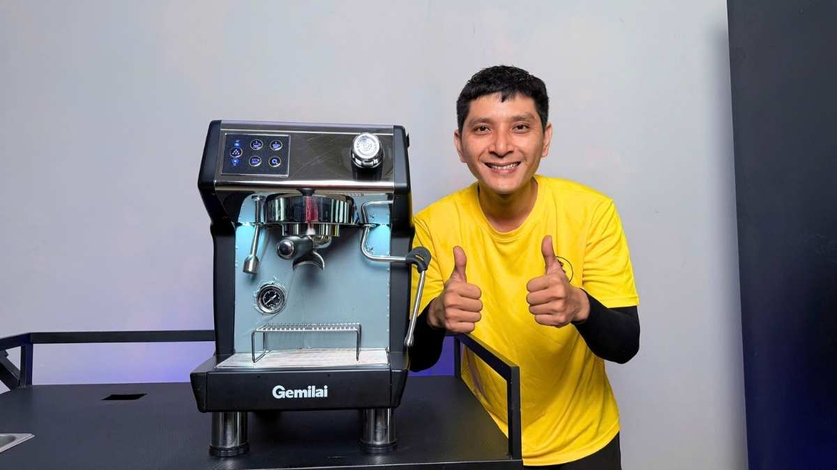 máy pha cà phê Gemilai CRM 3200B cho quán nhỏ take away