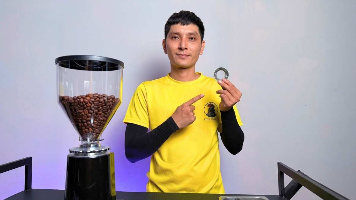 Máy xay cà phê Gemilai CRM 019 motor 1000 rpm burr thép 60mm