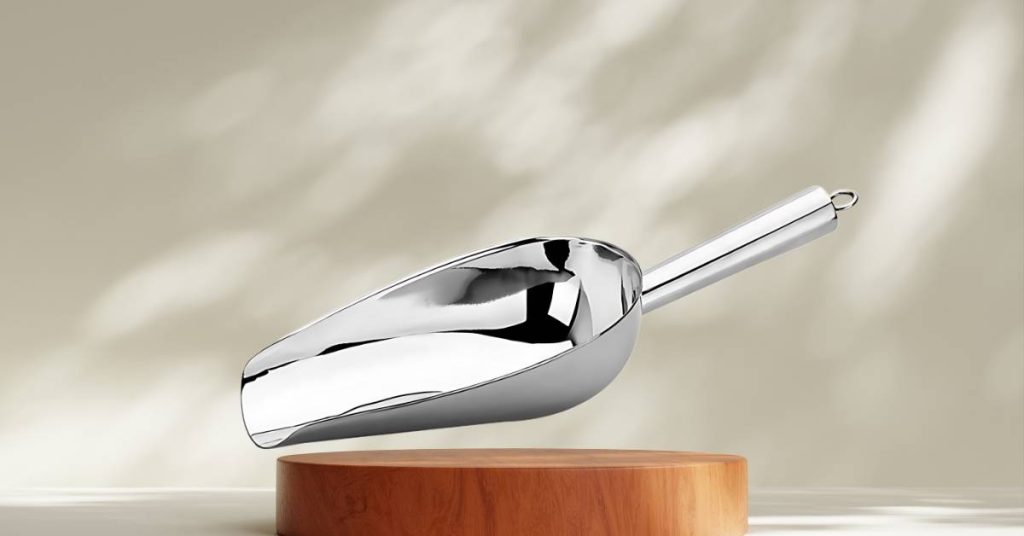 Muỗng inox loại dày xúc đá chuyên nghiệp