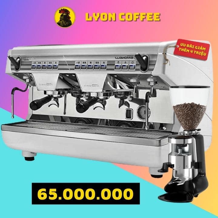 Cung cấp máy pha cafe trọn bộ 2 group 65 triệu