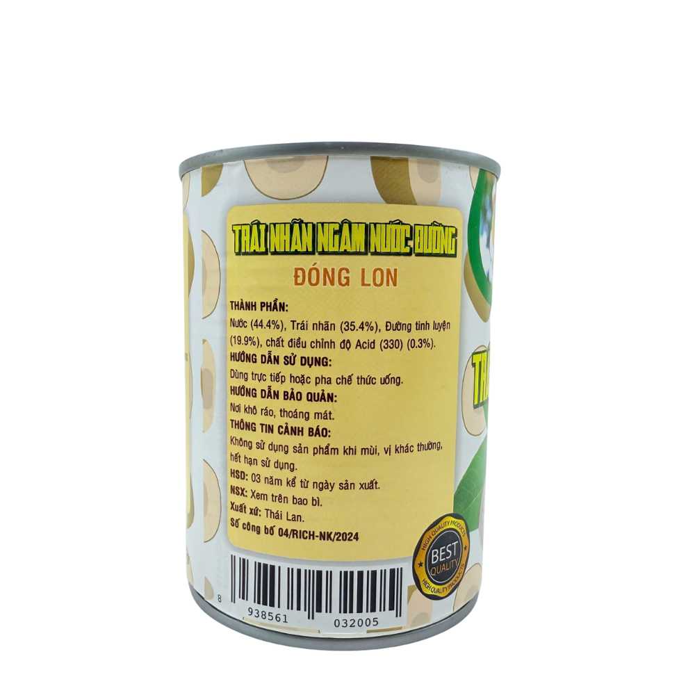 Nhãn Ngâm Đường Rich 565g