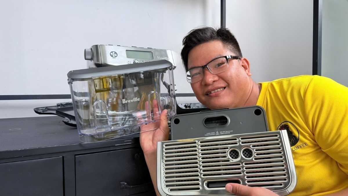 Bình chứa nước Breville Tritan chống BPA, ron silicon kín khít