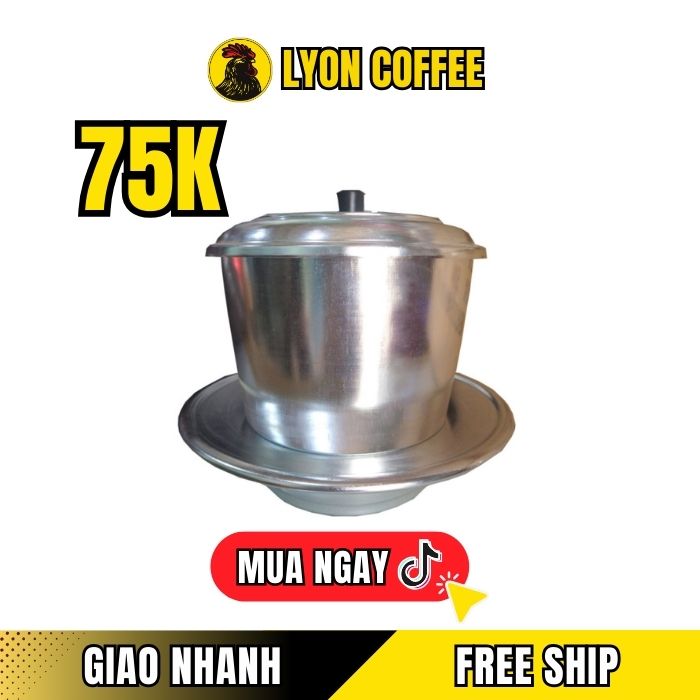 Phin cafe nhôm to lớn 200gr, dụng cụ pha cà phê truyền thống